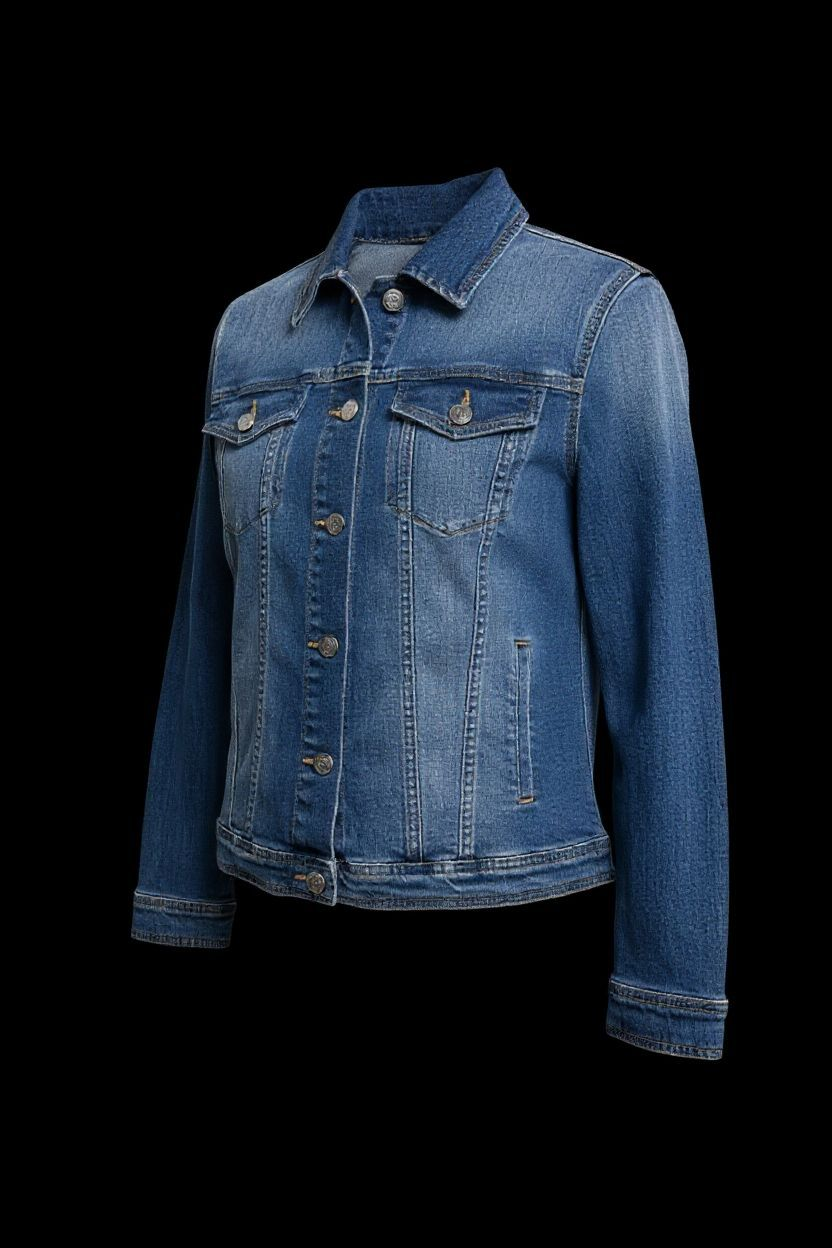 Lace insert demin jacket